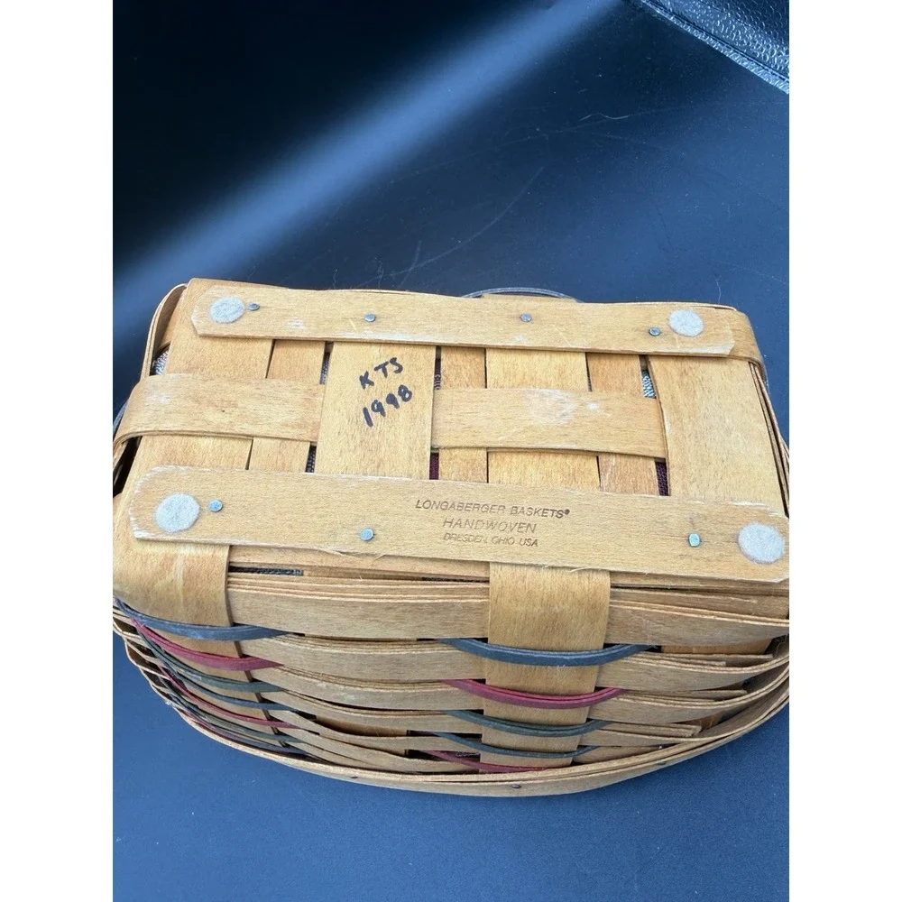 Longaberger 1998 Woven Traditions Sm Vegetable Basket Combo 🥕 Liner & Protector
